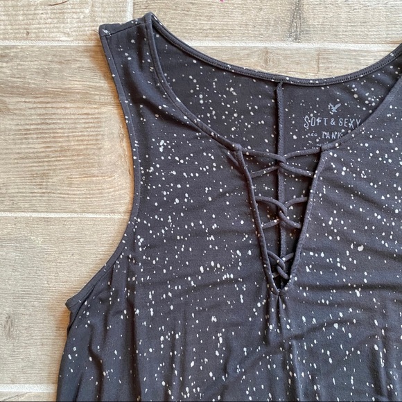 American Eagle Bleach Splatter Cage Tank - Picture 3 of 4